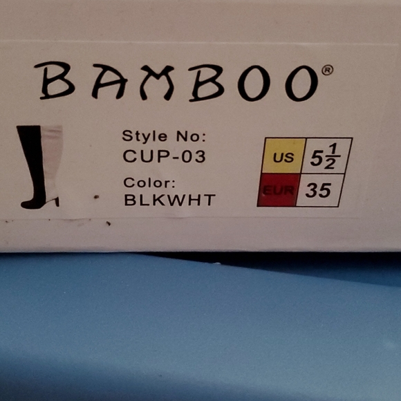 NIB BAMBOO 5.5 Blk & Wht Knee-High Boots - Picture 7 of 7